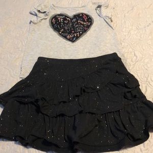 Justice skirt with top